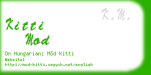 kitti mod business card